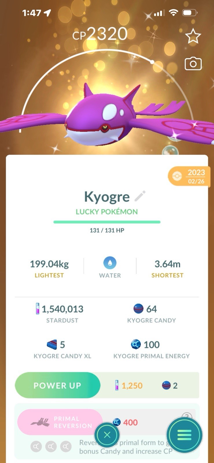 ✨ Rare Shiny KYOGRE Pokemon ✨Custom OT – GO to Home – Legit 🔥