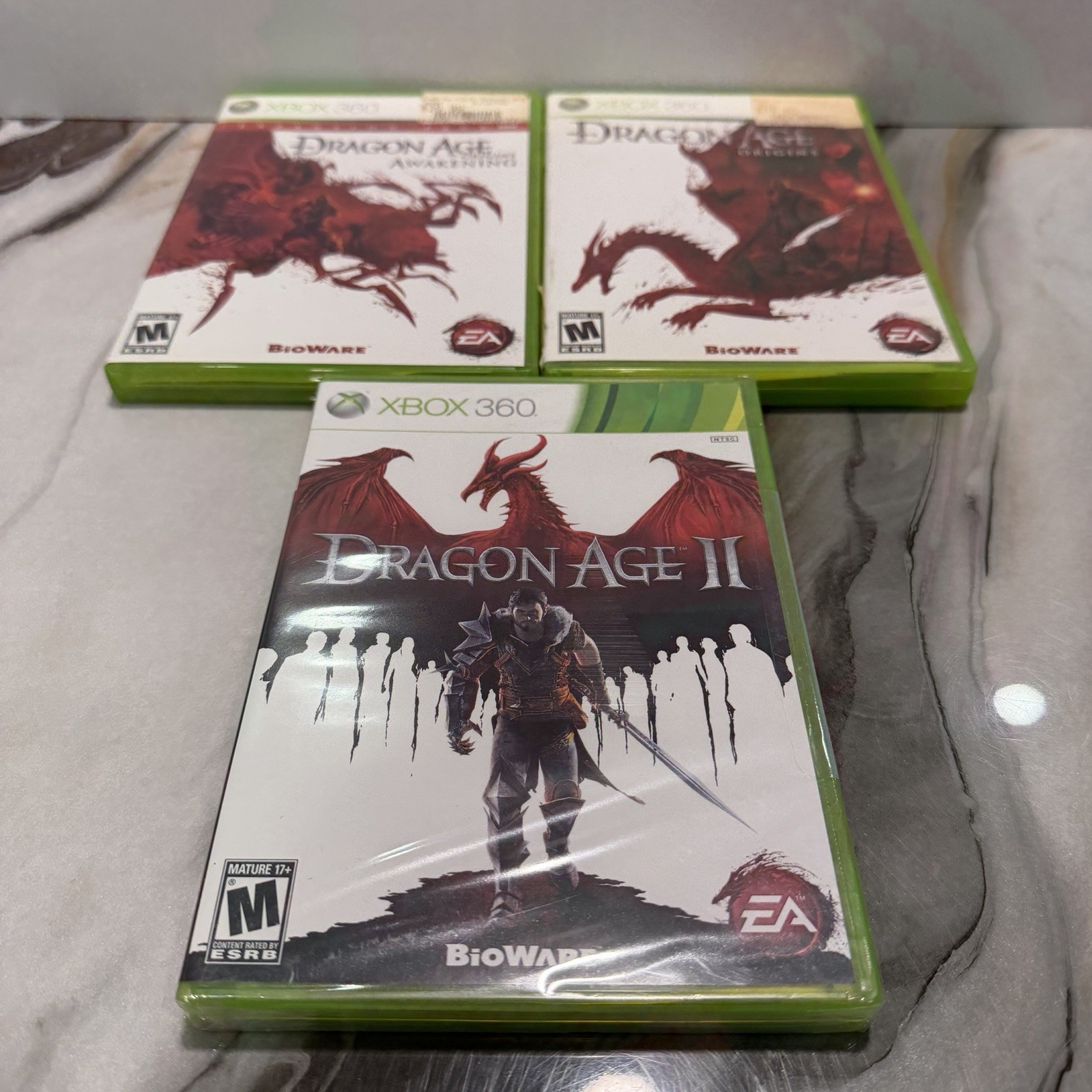 Dragon Age Bundle Xbox 360 – Dragon Age 2 SEALED NEW + Origins & Awakening Used