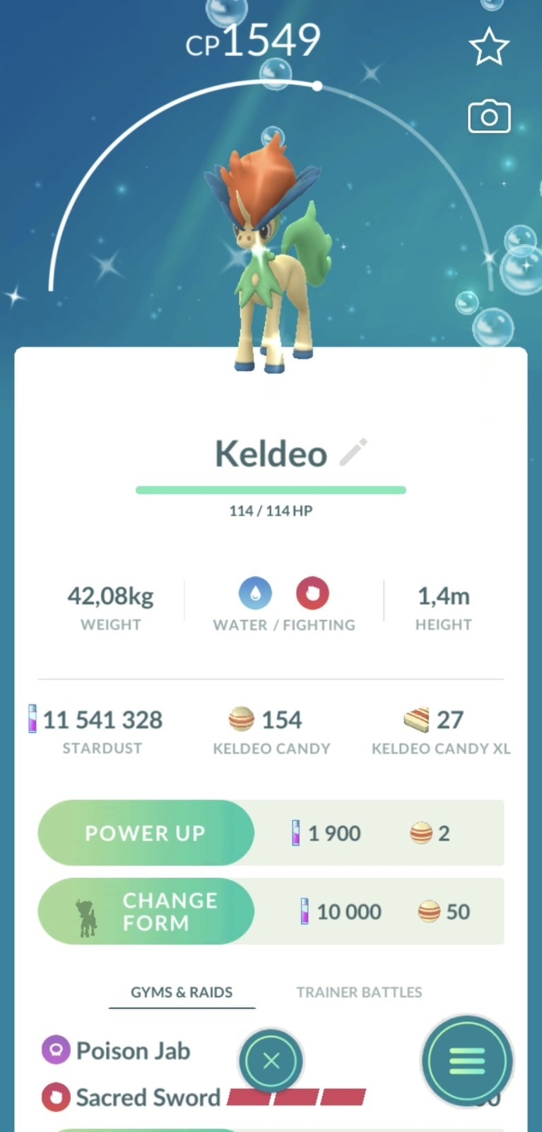 ✨ Rare Shiny Keldeo Pokemon ✨ Custom OT GO to Home