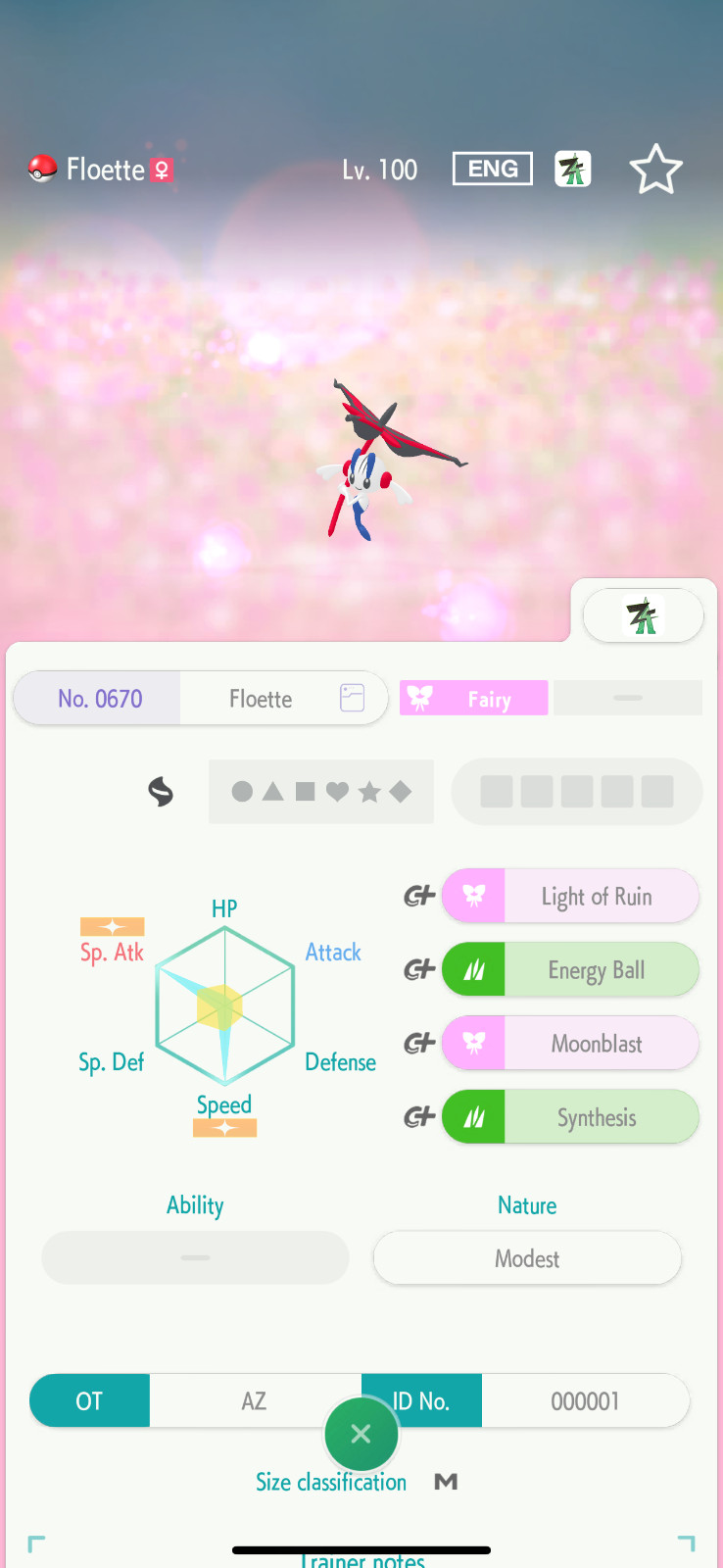 ✨6IV Eternal Flower Floette + EVS🚀 POKEMON HOME✨Champions✨Online delivery⚡