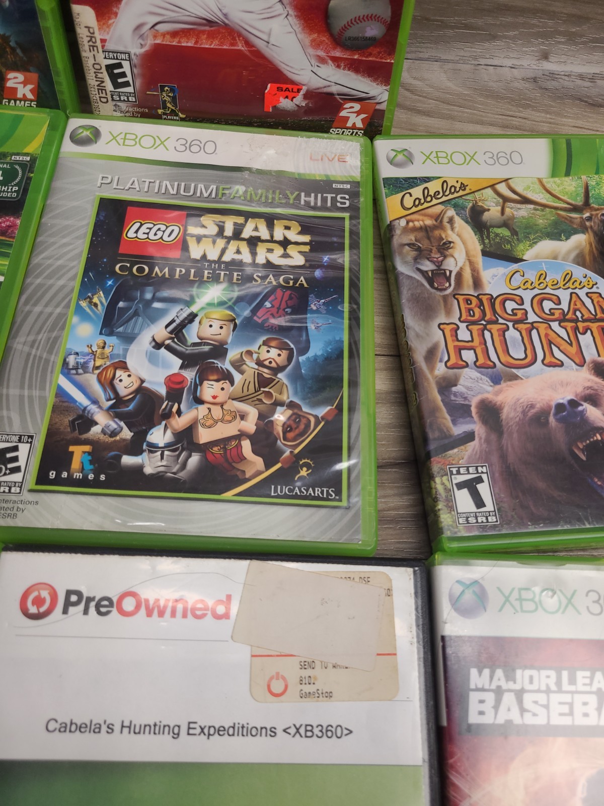 Lot If 10 Xbox 360 Games Civilization Revolution Stat Wars Cabelas Masters