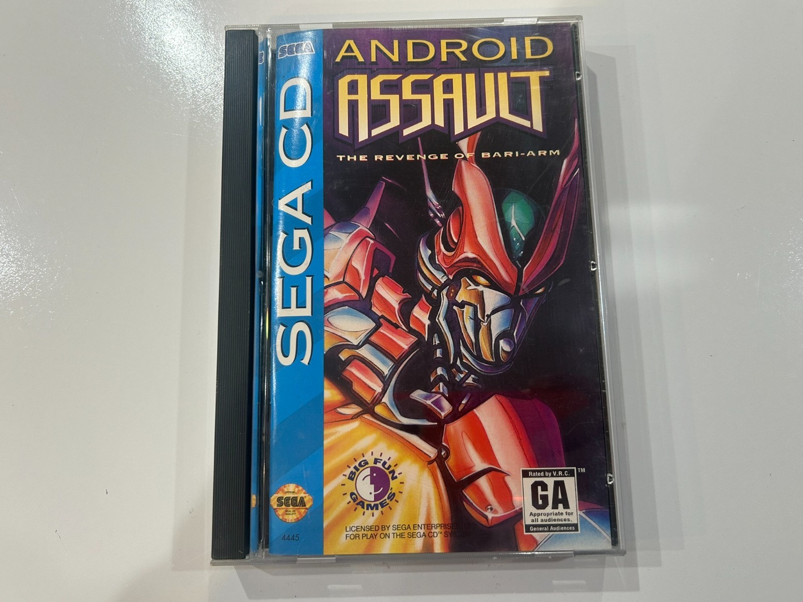Android Assault: The Revenge of Bari-Arm (Sega CD, 1994) Complete w Reg EX+/NM