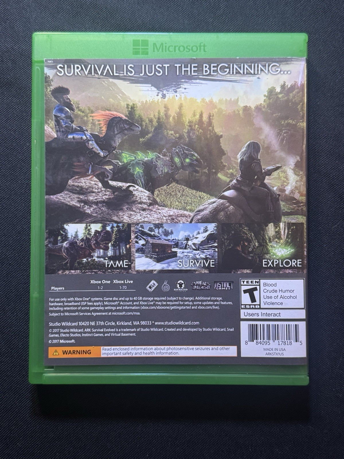 Studio Wildcard Ark Survival Evolved Xbox One Action Survival Multiplayer