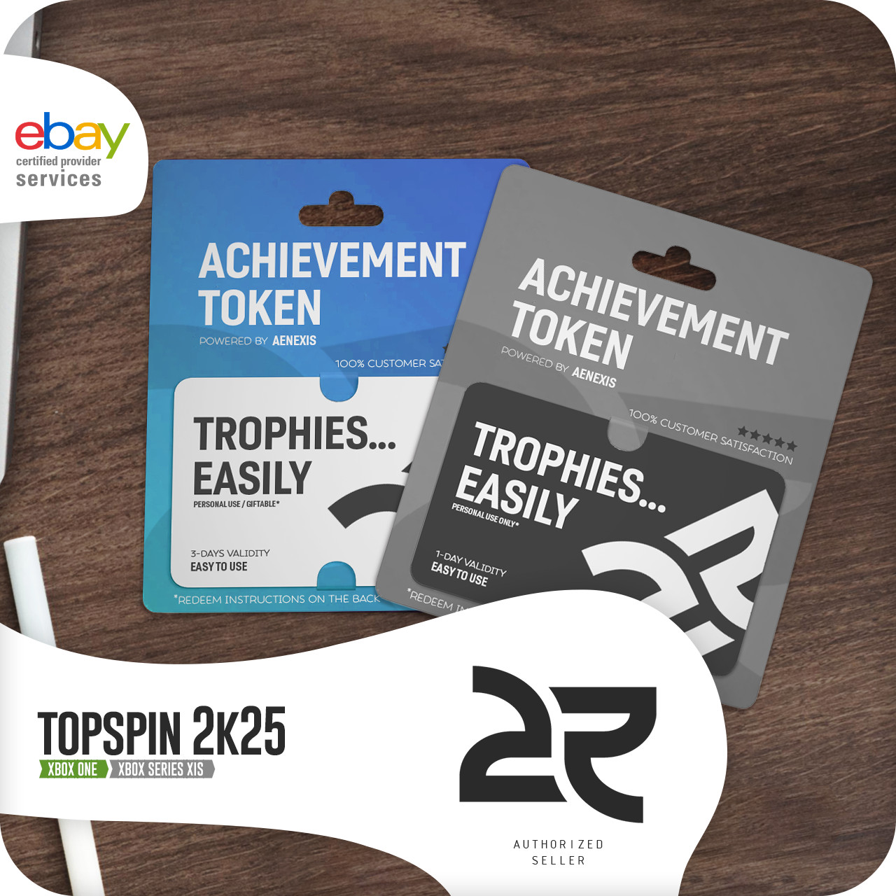 ✅ TopSpin 2K25 ✅ XBOX ACHIEVEMENTS UNLOCK TOKEN 100% COMPLETION GAMERSCORE