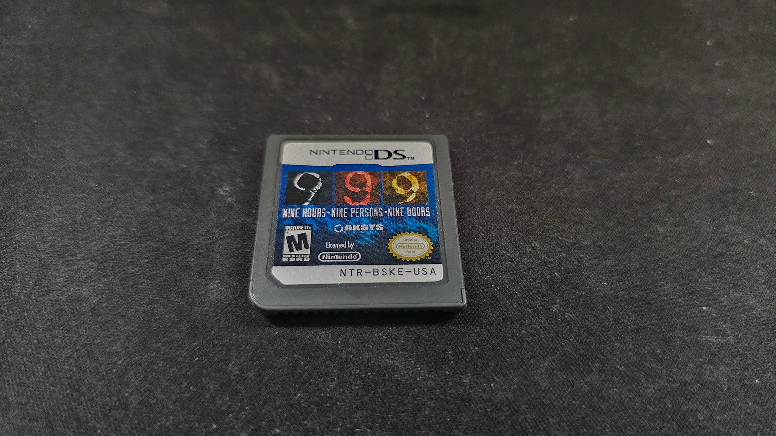 999: Nine Hours, Nine Persons, Nine Doors Nintendo DS NRMT cartridge authentic