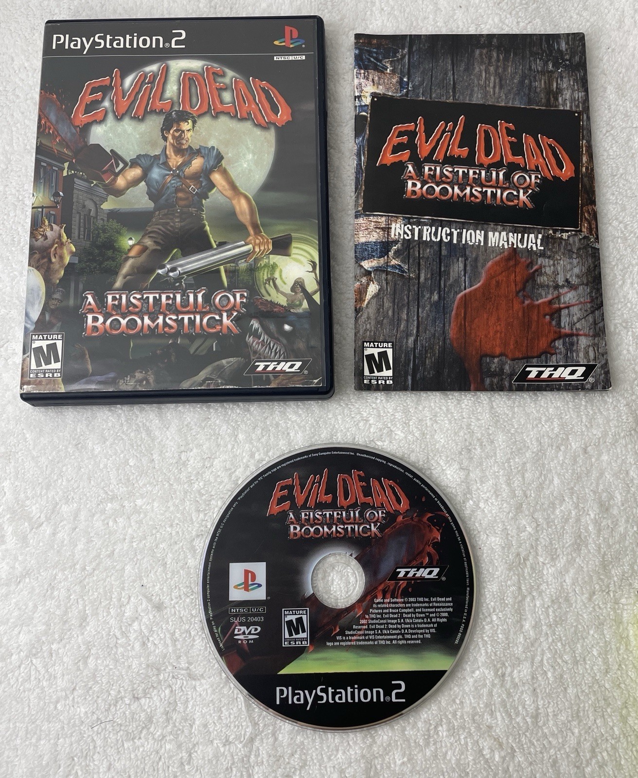 Evil Dead: A Fistful of Boomstick (Sony PlayStation 2 PS2, 2003)Complete-Tested