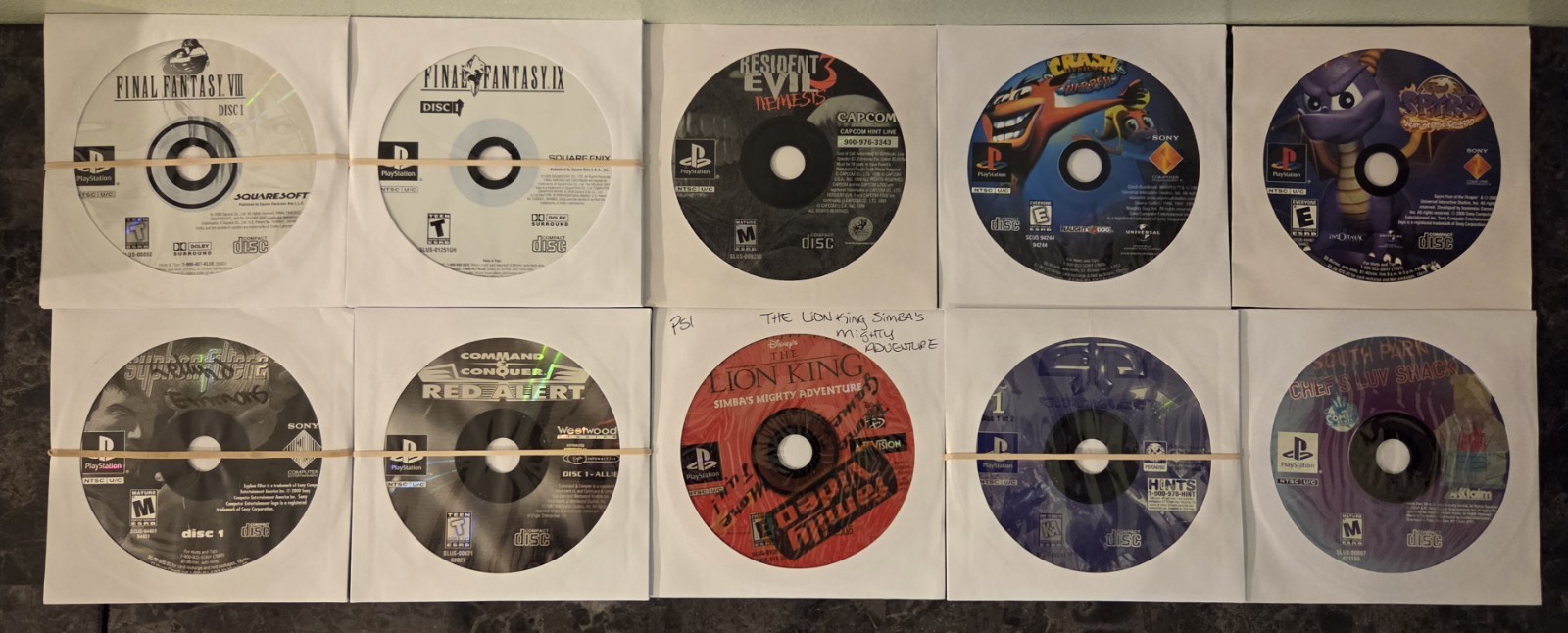 (10) PlayStation 1 One X PS1 Game Lot #16