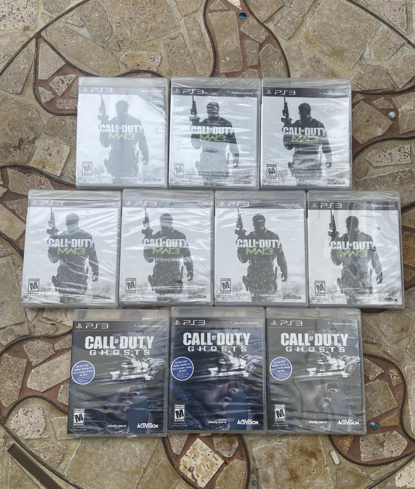 PS3 Call of Duty Game Lot 10 New Sealed MW3 & Ghosts PlayStation 3 Bundle
