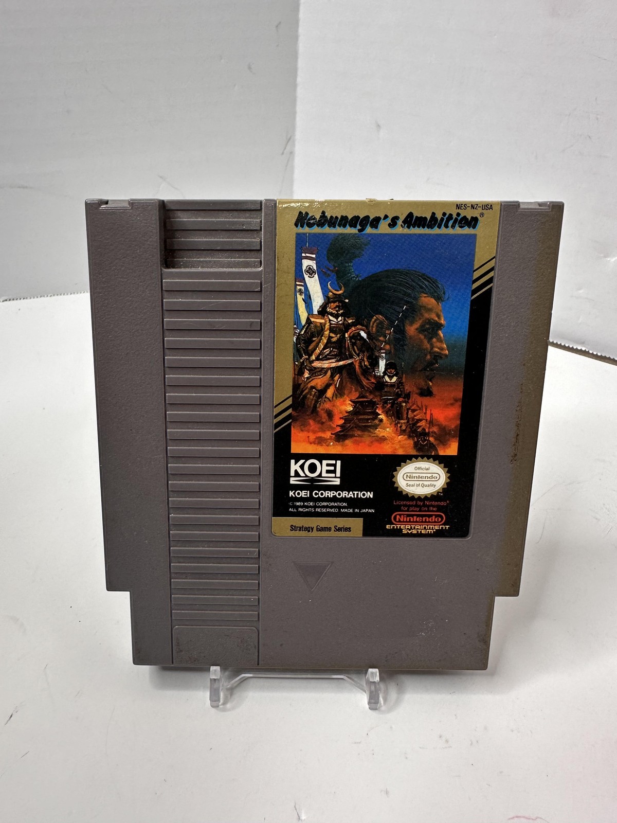 Nobunaga’s Ambition Nintendo NES Game Cartridge KOEI Strategy Japan NTSC 1989