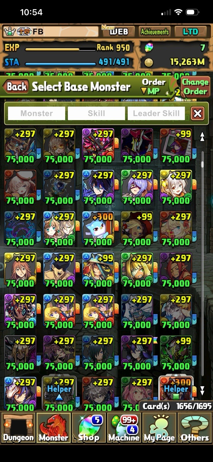 Puzzle and Dragons Account Rank 950 Android iOS Multiplayer
