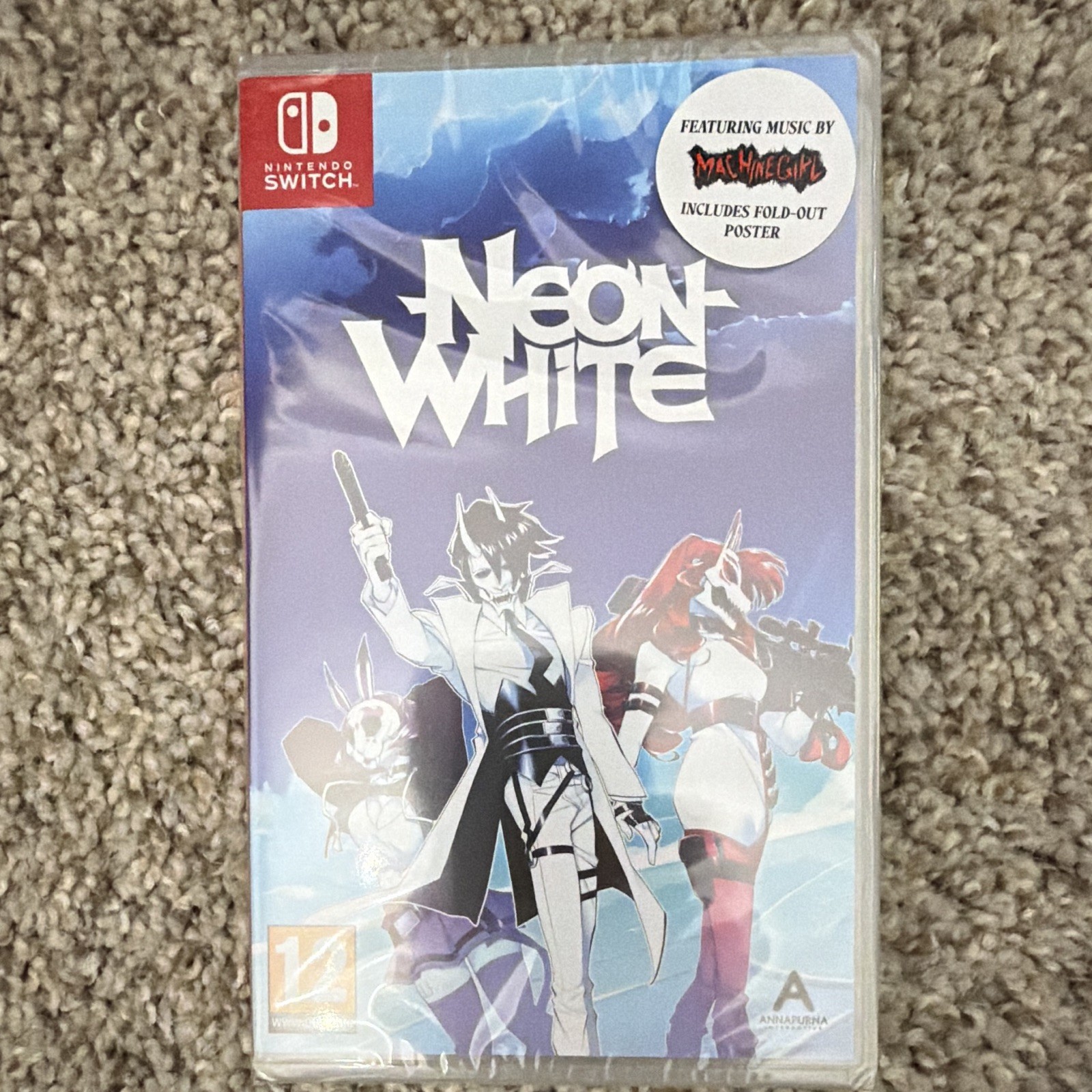 Annapurna Neon White Nintendo Switch PEGI 12 w/ Fold-Out Poster