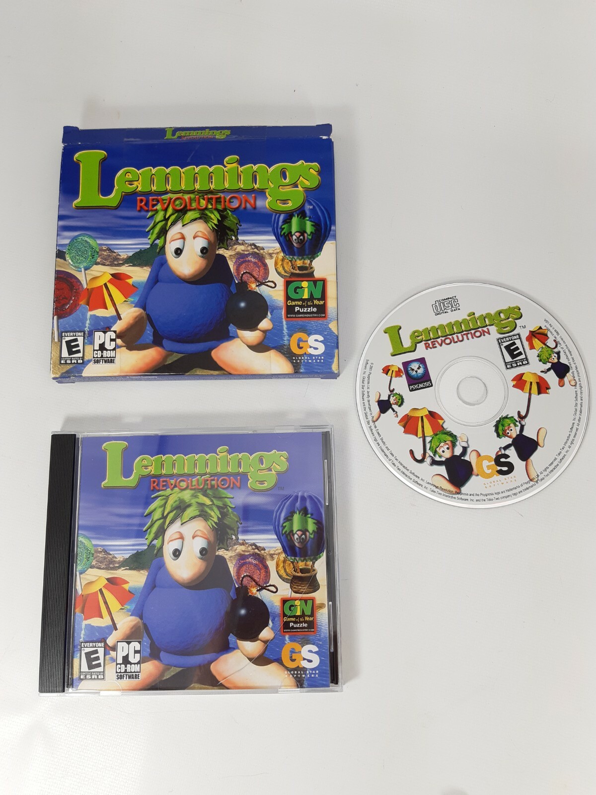 Vintage Microsoft WIndows CD Game – Lemmings Revolution – Global Star Software