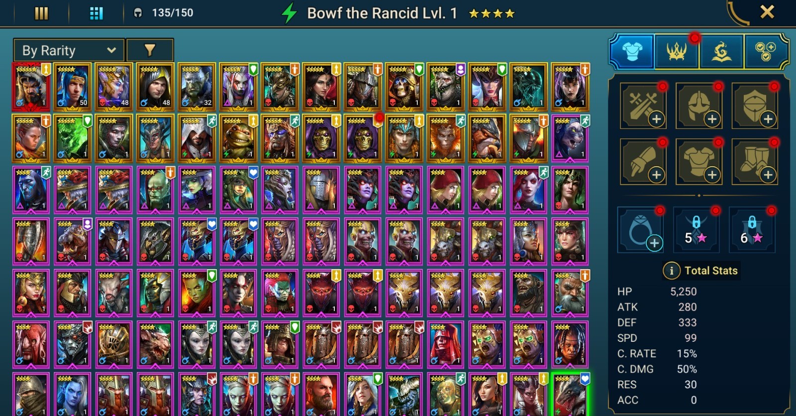 Raid Shadow Legends | Starter Mythical – Arne : 92k energy / 26 Legendary