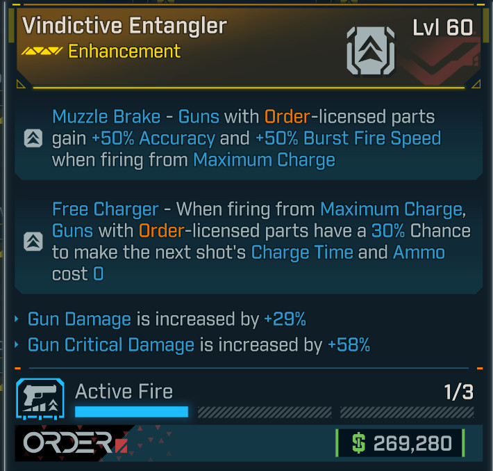 Borderlands 4⭐VINDICTIVE ENTANGLER ENHANCEMENT⭐ORDER⭐GUN DMG, GUN CRIT DMG