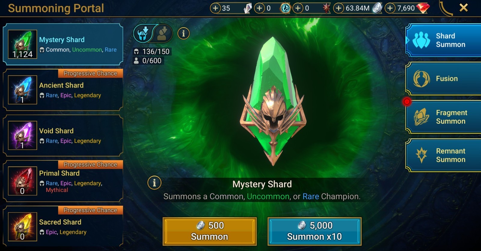 Raid Shadow Legends | Starter Mythical – Siegfrund : 91k energy / 27 Legendary