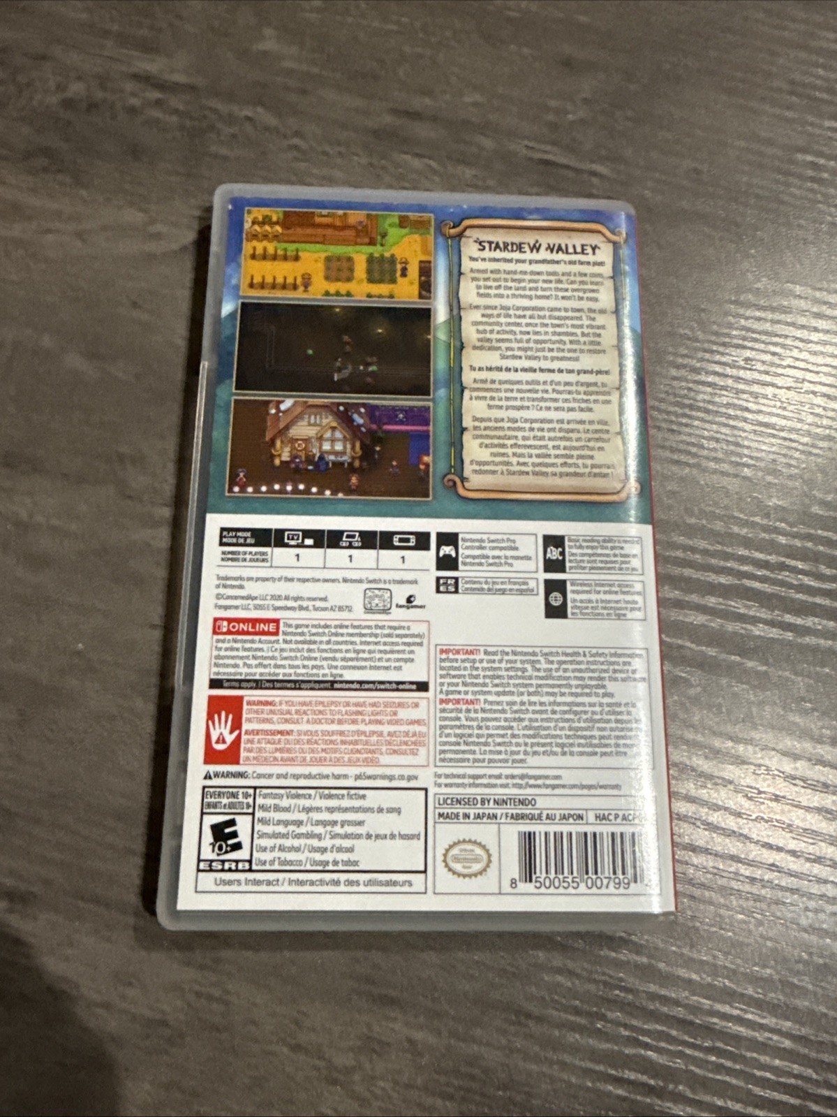 Stardew Valley – Standard Edition (Nintendo Switch, 2017) w/Booklet – USED