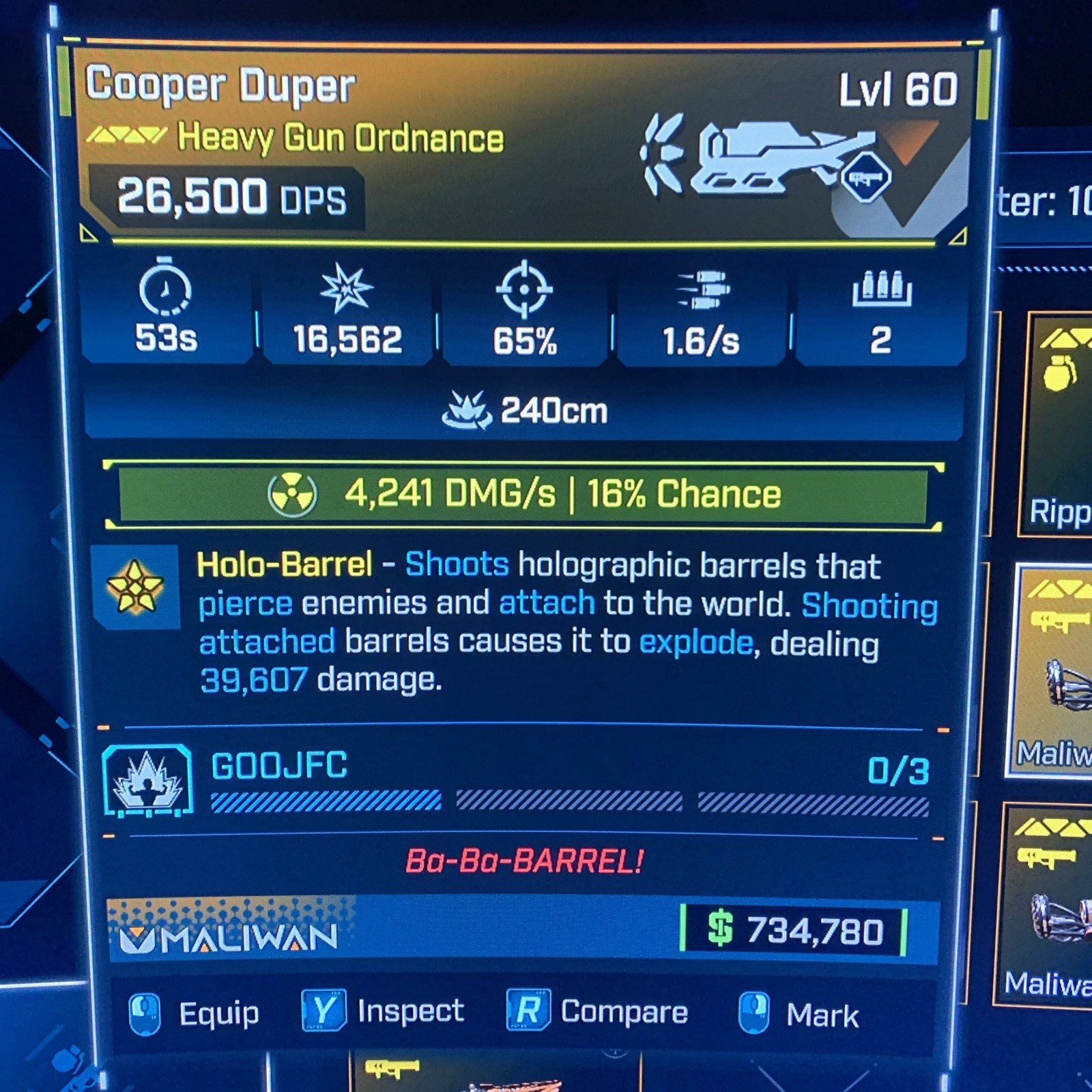 Borderlands 4⭐️LVL 60 NEW ORDNANCE COOPER DUPER ALL ELEMENTS⭐️All PLATFORM