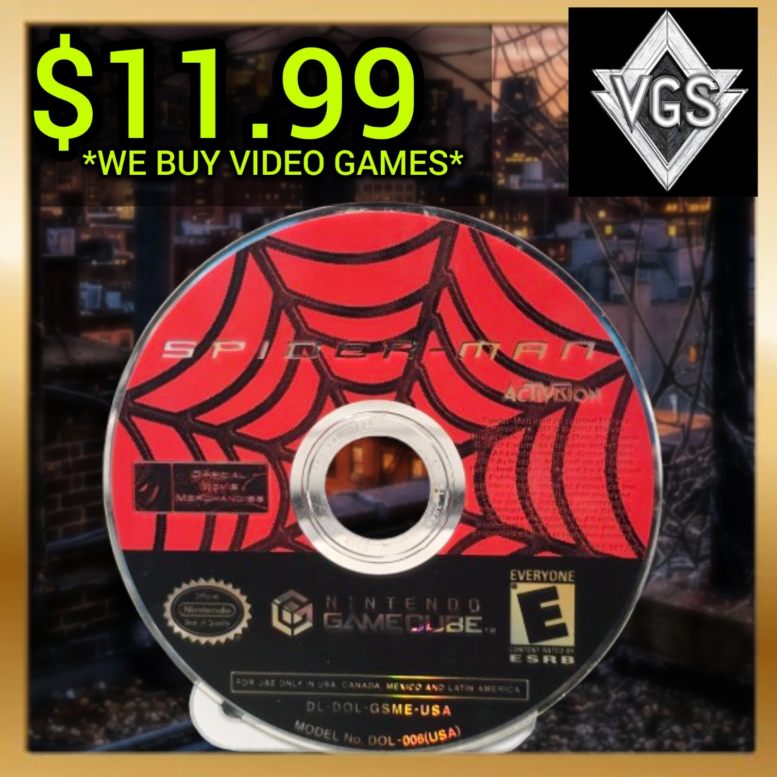 Activision Spider-Man Nintendo GameCube E Everyone NTSC-U/C (US/Canada)