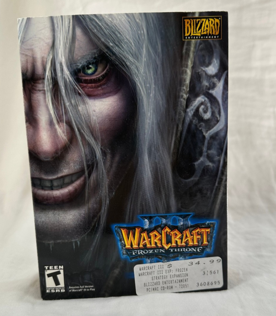 SIGNED Warcraft III 3: The Frozen Throne NIB w/ RELEASE EVENT T-SHIRT, POSTER