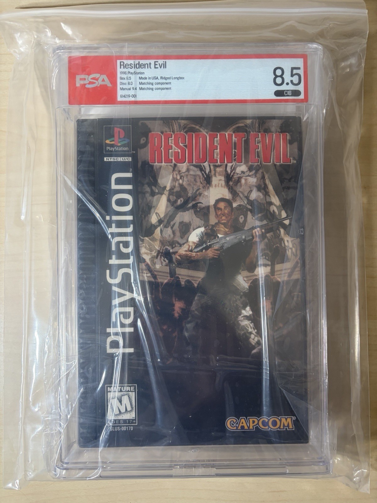 Resident Evil Long Box – Sony PlayStation PS1 – Complete – PSA 8.5
