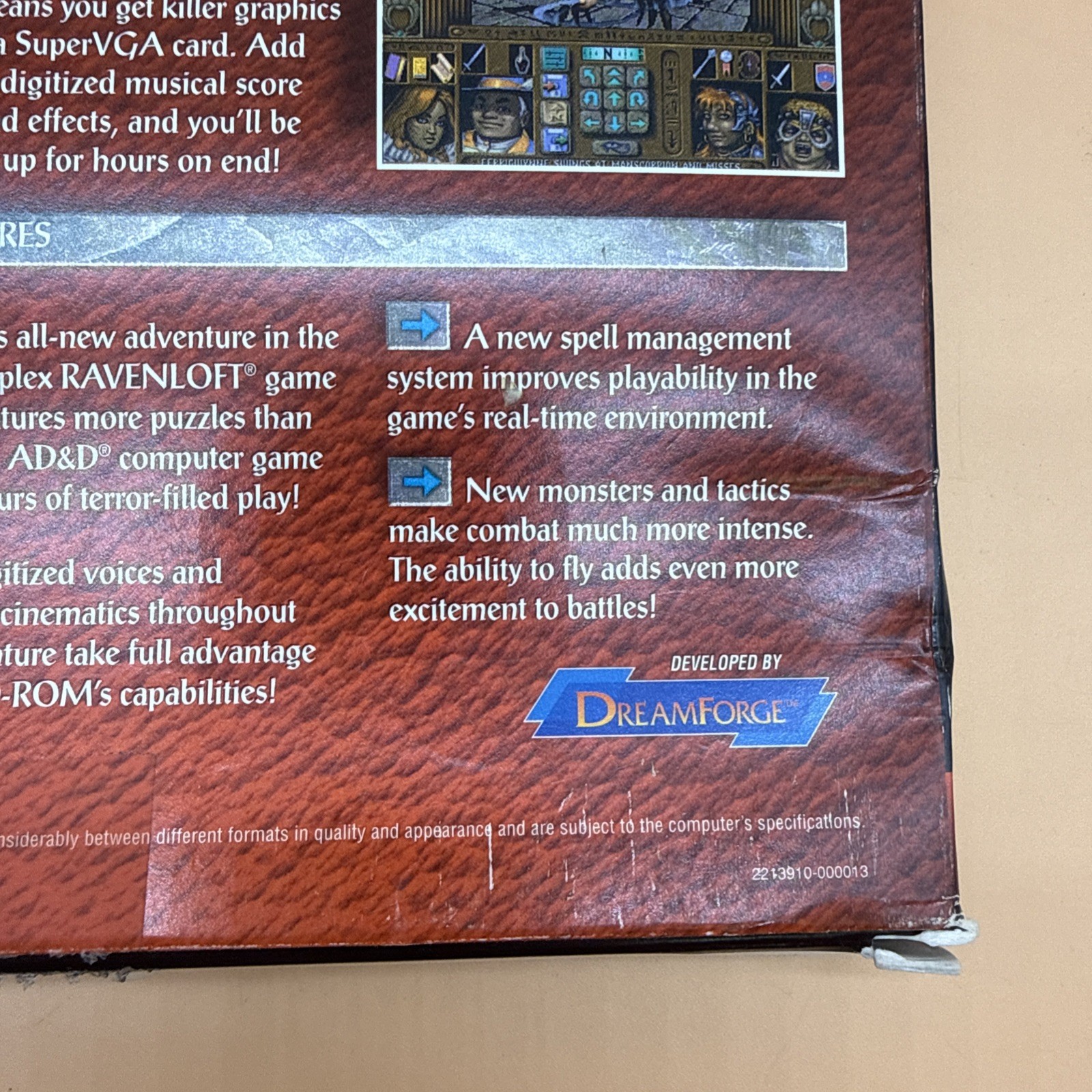 Advanced Dungeons and Dragons Ravenloft Stone Prophet CD DOS PC Big Box READ!