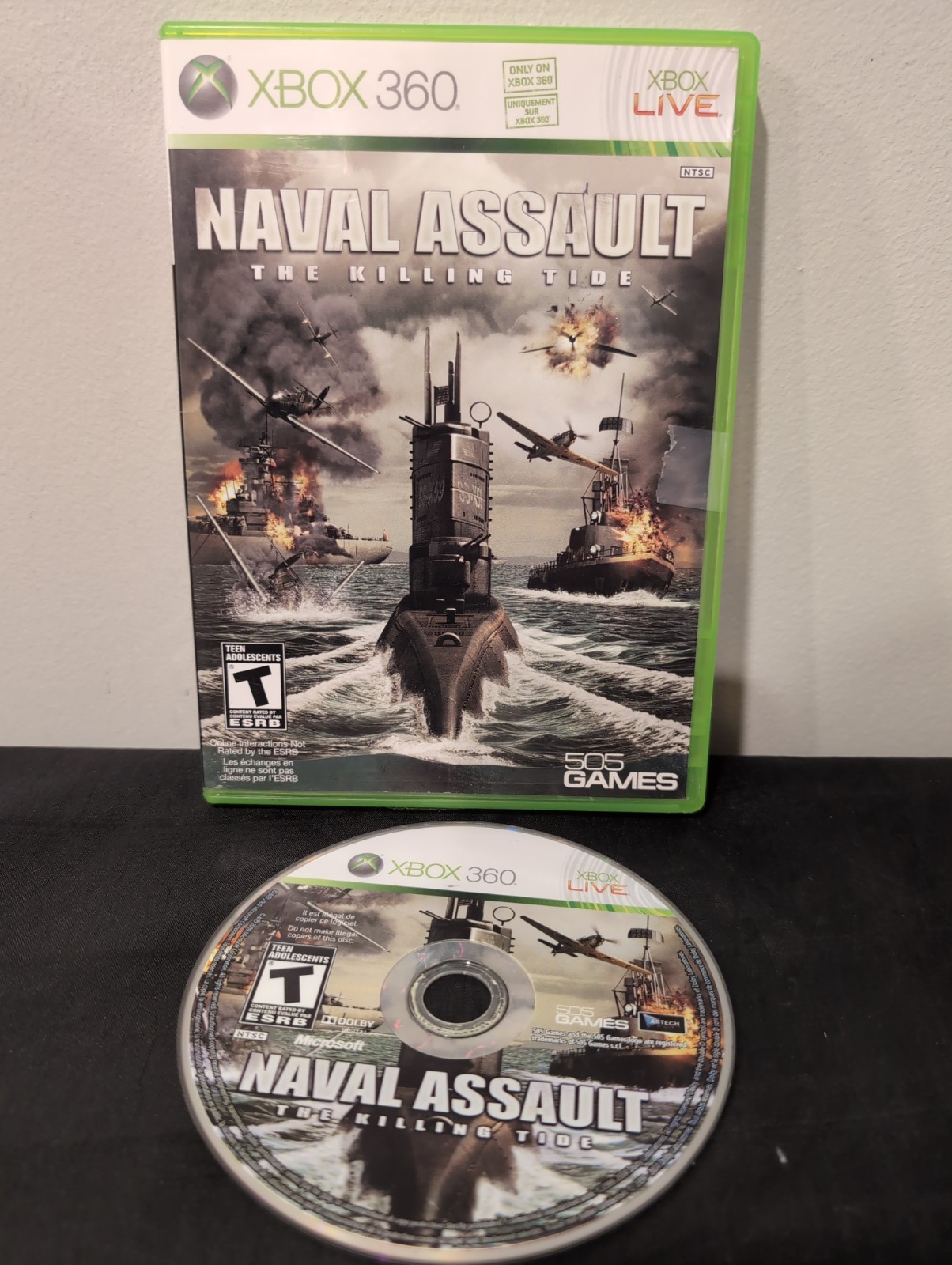 Microsoft Xbox 360 Naval Assault Killing Tide Game No Manual