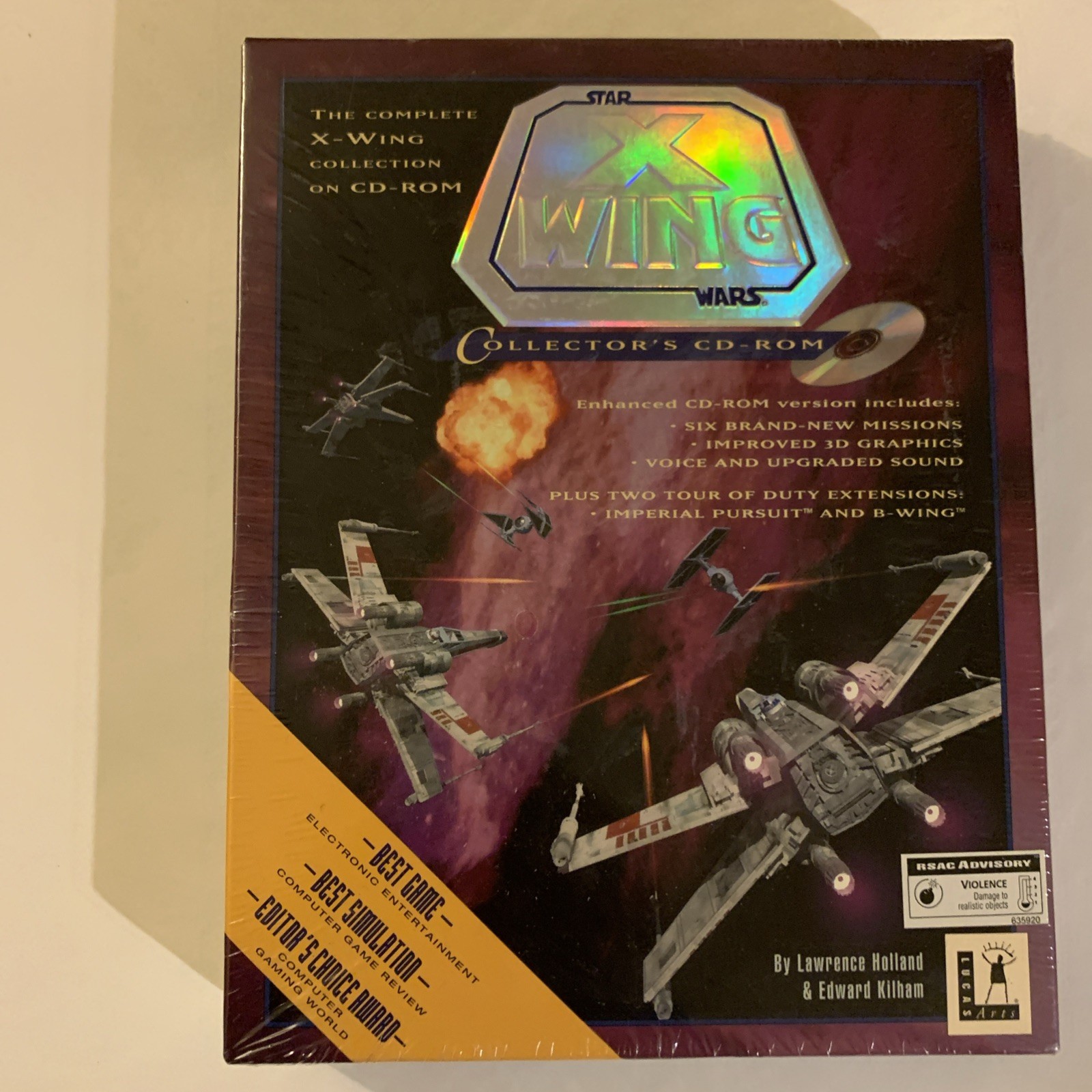 NEW VINTAGE Star Wars: X-Wing, Collector’s IBM CD-ROM 1994 In Sealed Box -90s