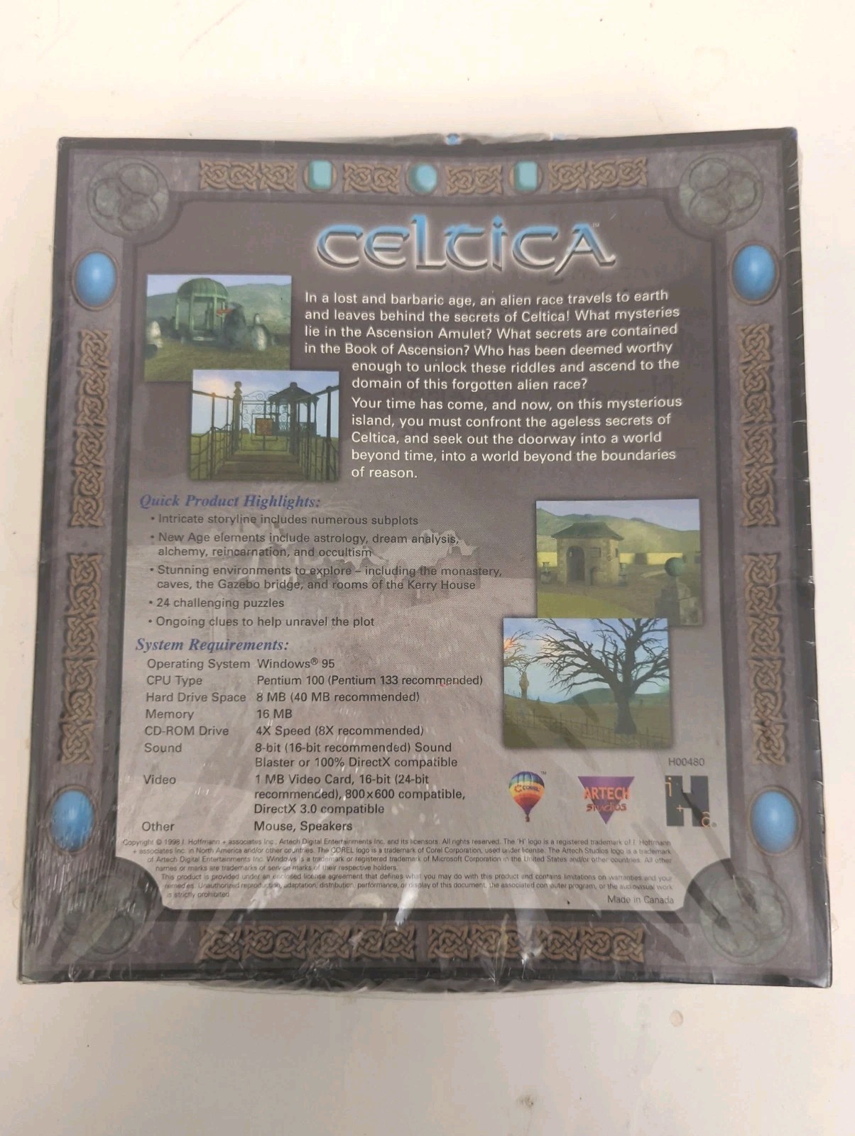 Celtica BIG BOX NEW Retail Factory Sealed 1998 Myst like Adventure Game – Rare