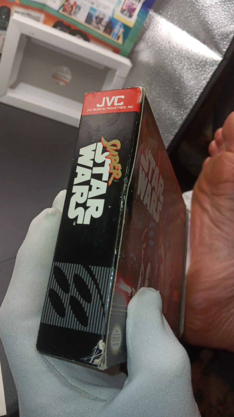 STAR WARS „SUPER“(1991) SNES COMPLETE IN BOX-EXCELLENT! PLAYS!RARE LARGE INSERT!