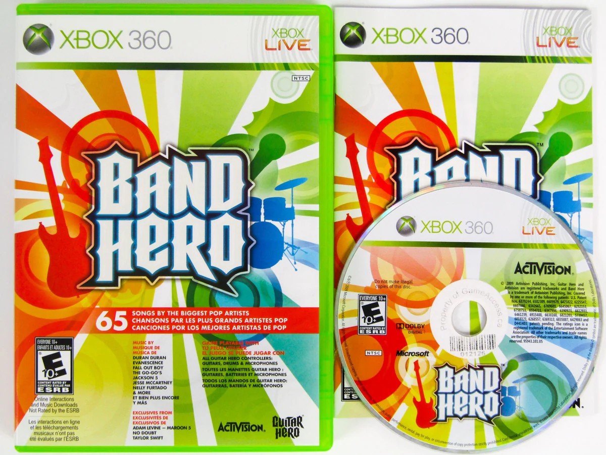 Band Hero Xbox 360 CIB Complete in Box Tested Manual Activision Game Only OOP