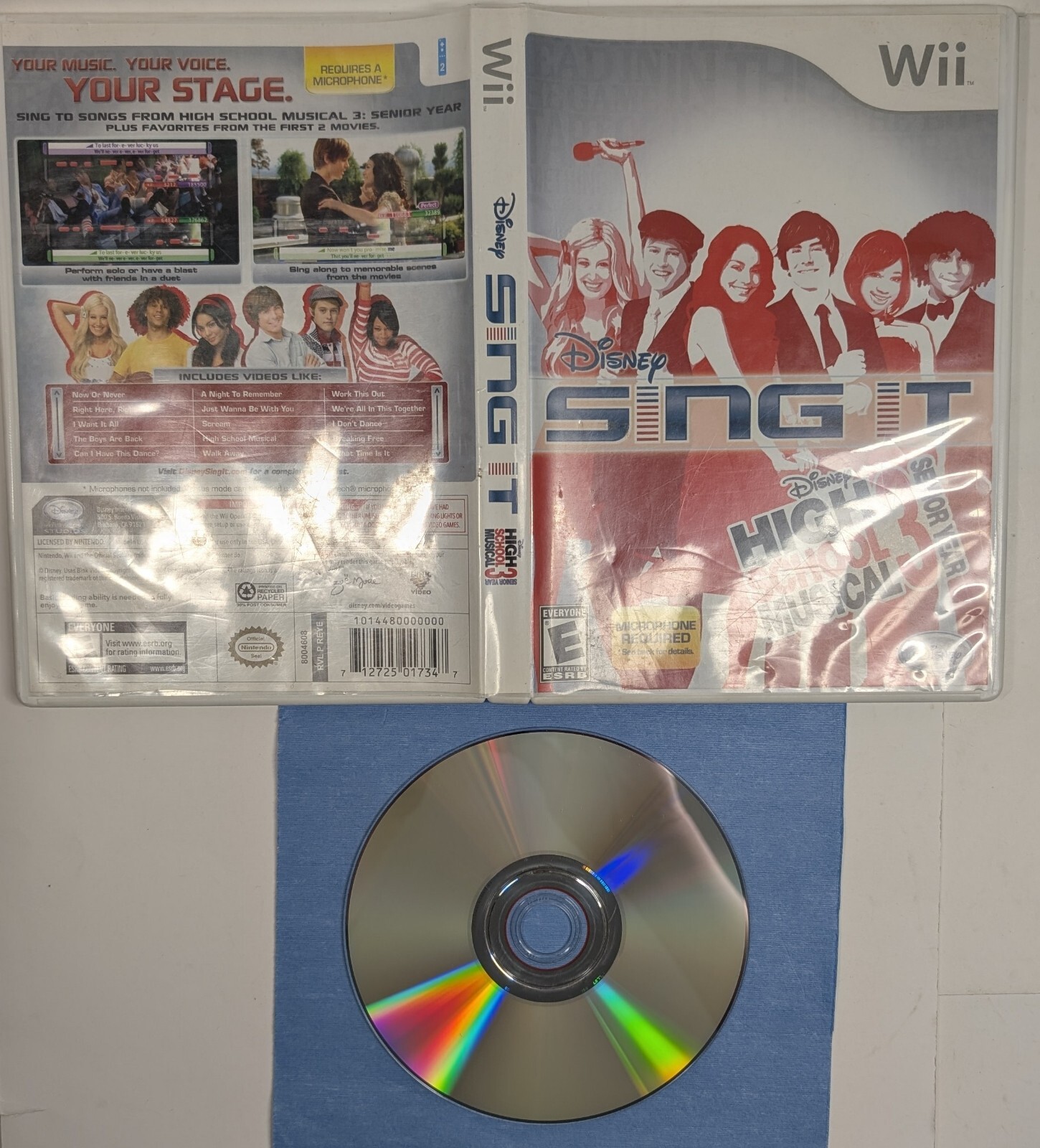 Disney Sing It High School Musical 3 Senior Year Nintendo Wii Cib Tested & Works
