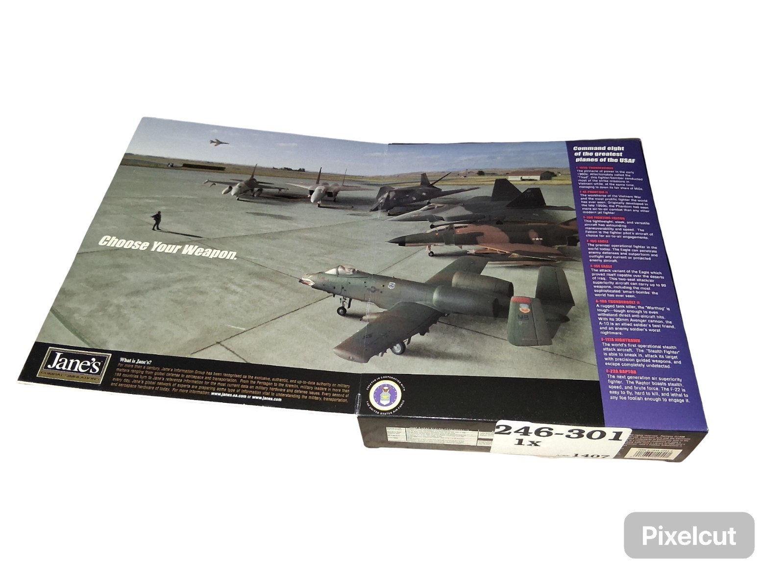 1999 Janes USAF Combat Simulator PC CD United States air force pilot flight Game
