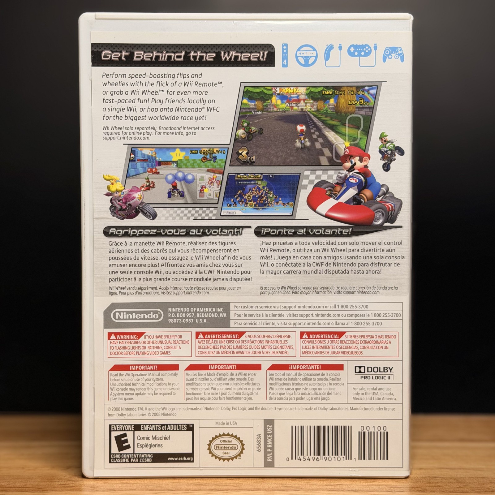 ⚡MARIO Kart Wii (Nintendo, 2008) w/ Manual & Two Inserts – FAST SHIP
