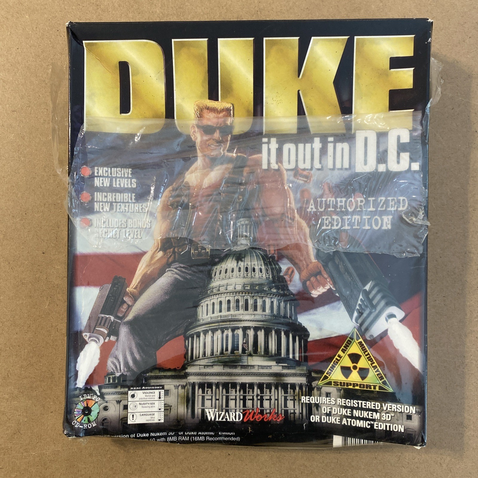 Duke Nukem 3D Duke It Out In DC Expansion Pack 1997 Big Box PC CD-ROM Complete