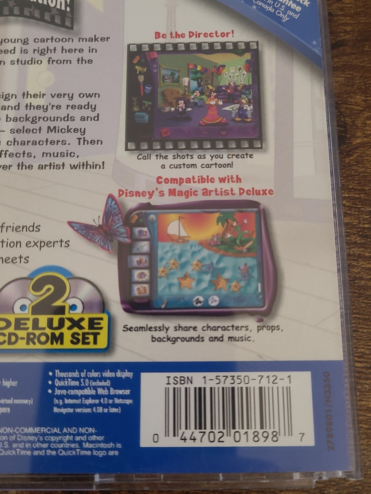 Disney Magic Artist Cartoon Maker 2002 2-Disc Set – CDs Excellent, Case Broken
