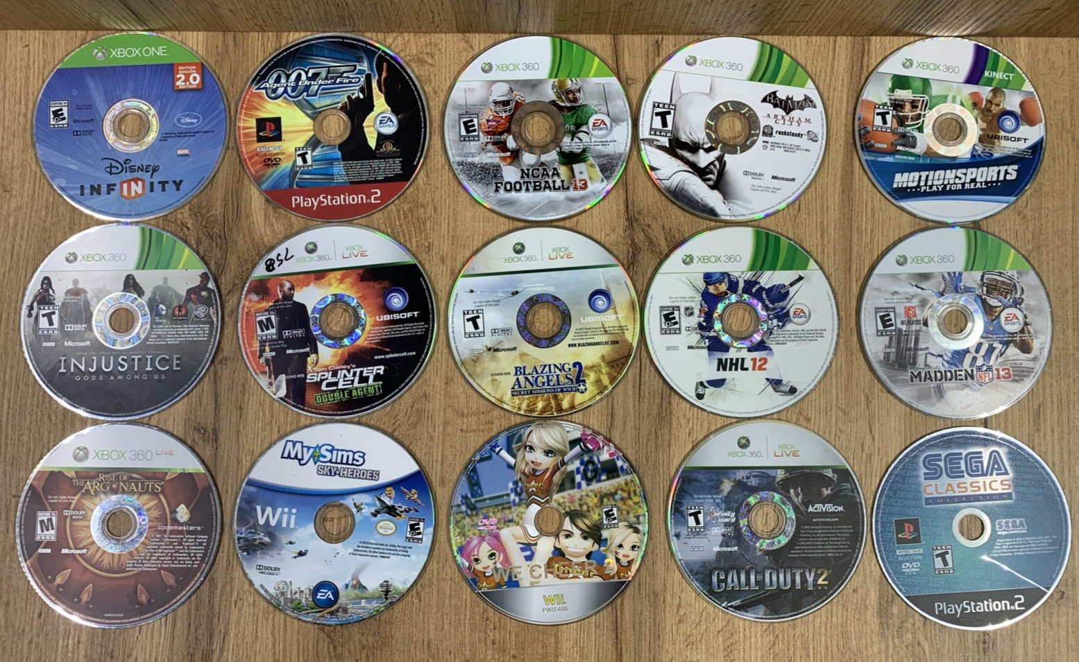 Lot of 15 Mixed Video Games PS2 Xbox Nintendo Wii (All Need Resurface) Untested