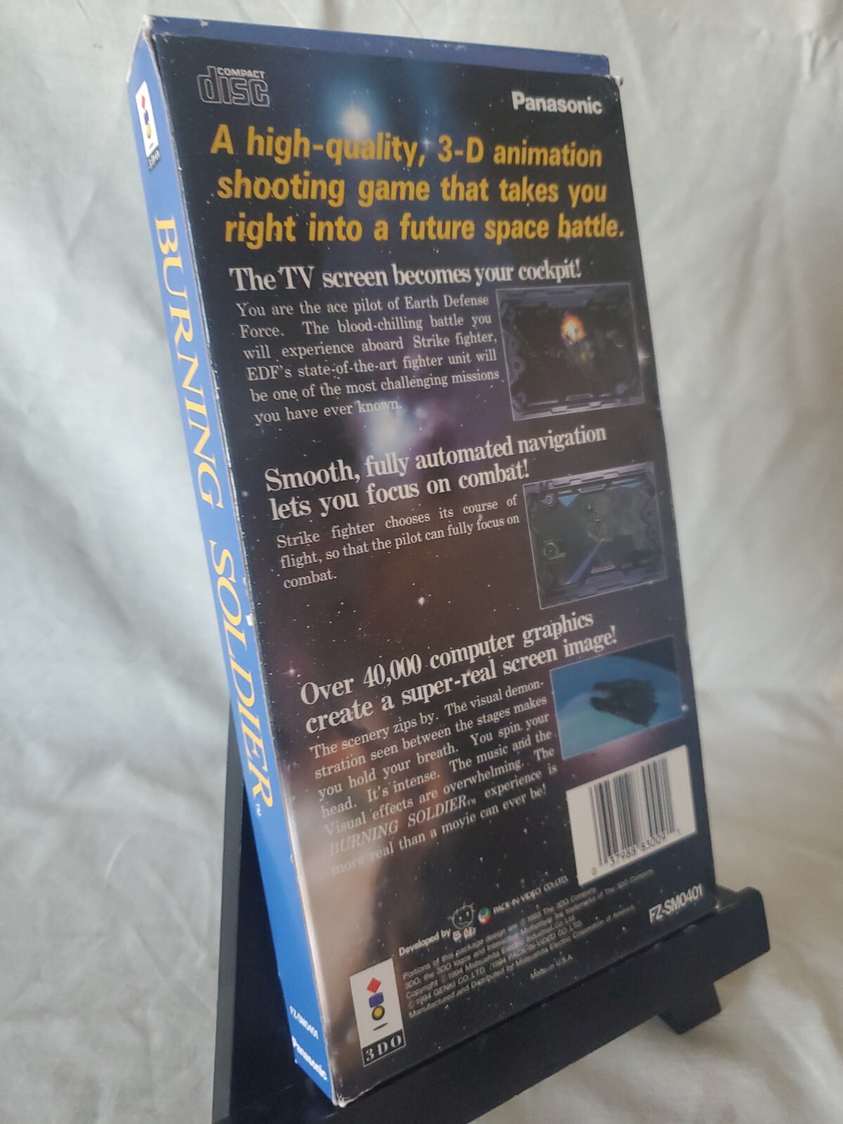 Burning Soldier Panasonic 3DO Long Box Complete Works Or Money Back