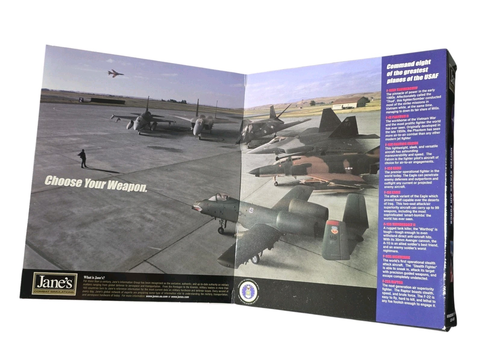 Jane’s Combat Simulations: United States Air Force, 1999, Big Box, New & Sealed