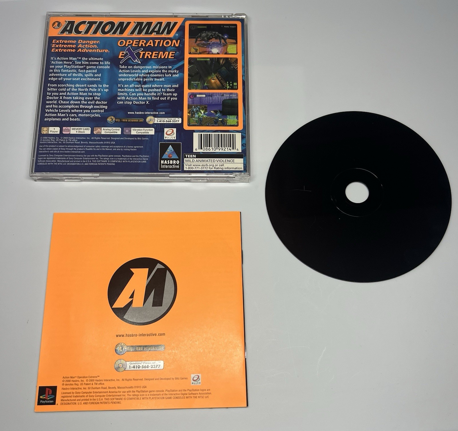 Action Man: Operation Extreme (Sony PlayStation 1, 2000) Shooter Vehicle Game