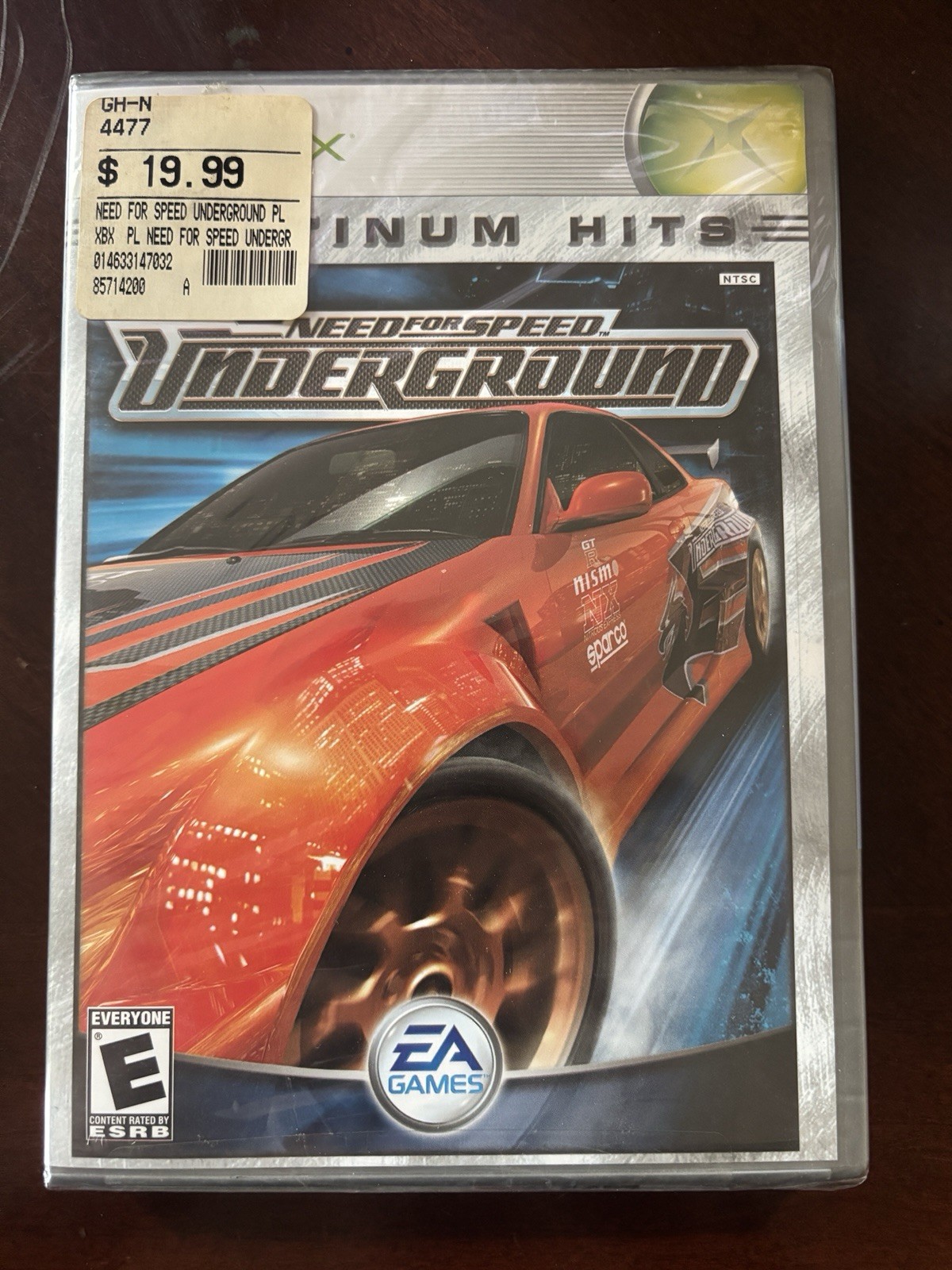 NEED FOR SPEED: UNDERGROUND Platinum Hits XBOX Street Car Racing Video Game NEW