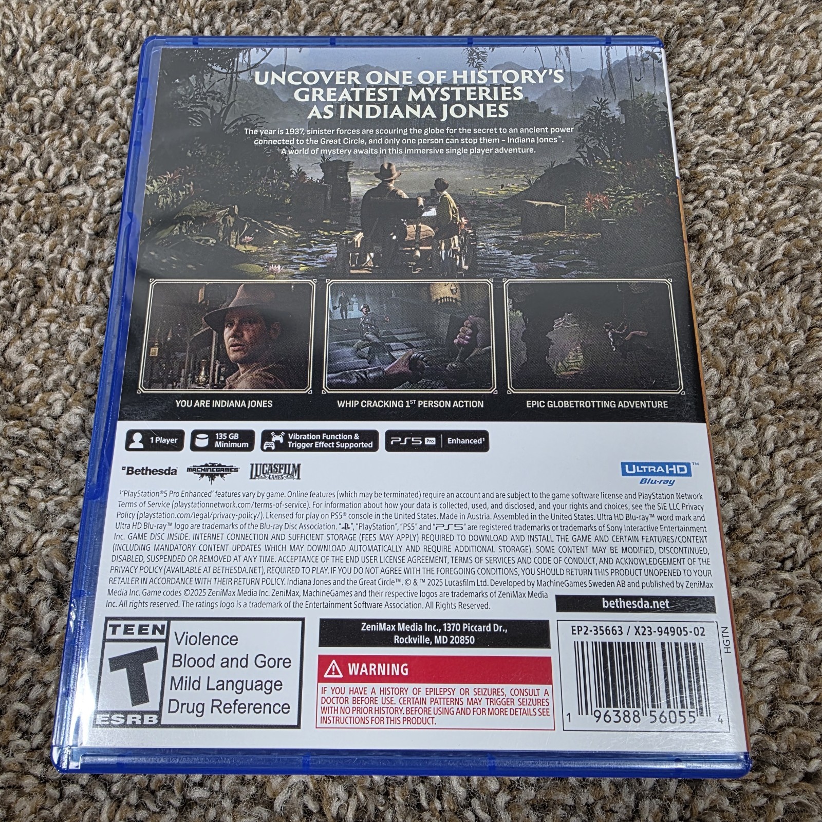 Indiana Jones And The Great Circle PS5 – Sony PlayStation 5