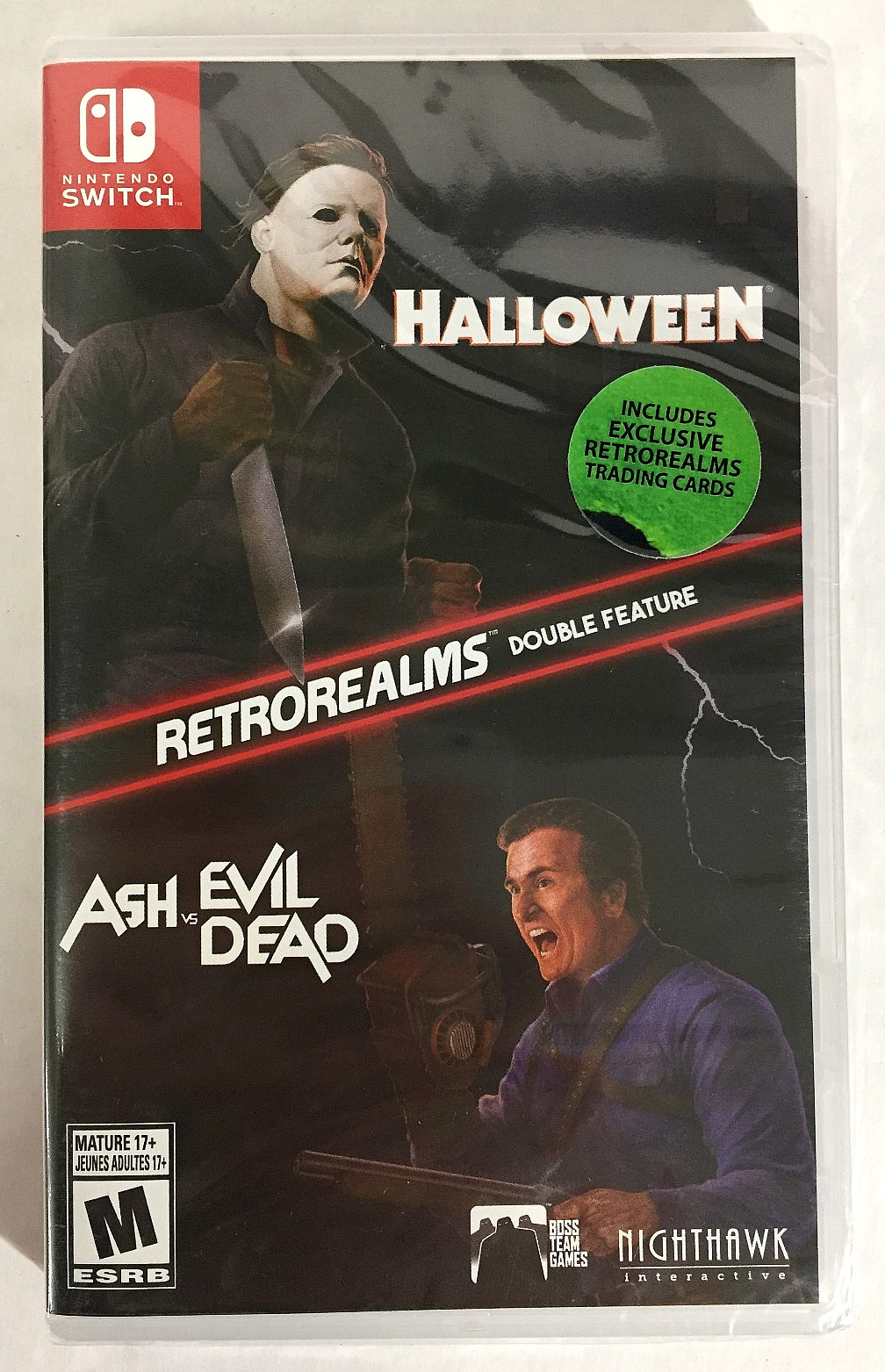 NEW sealed RETROREALMS Double Feature HALLOWEEN Ash vs Evil Dead NINTENDO SWITCH