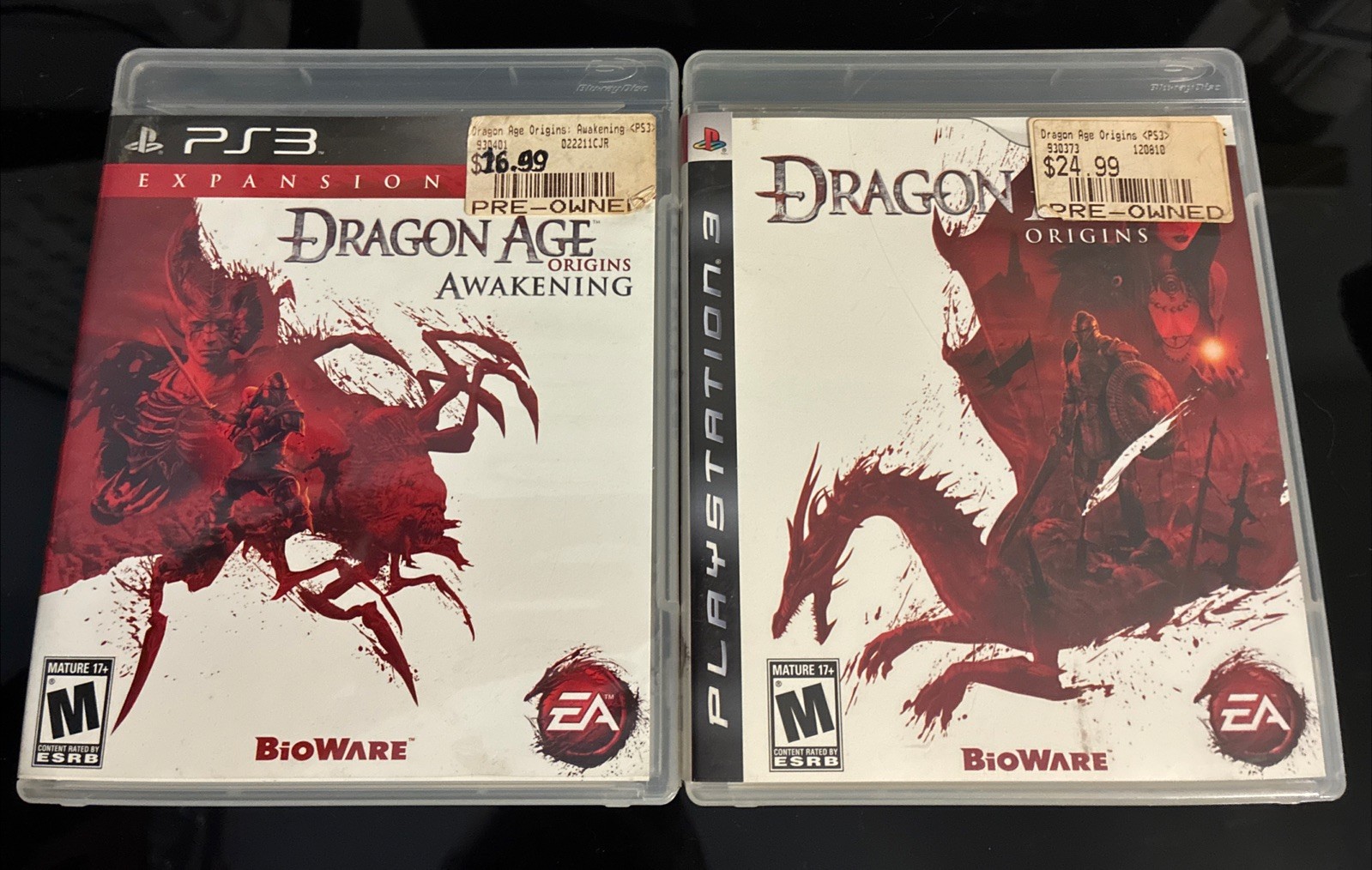 Dragon Age: Origins and Dragon Age II (Sony PlayStation 3) PS3 Game Lot CIB