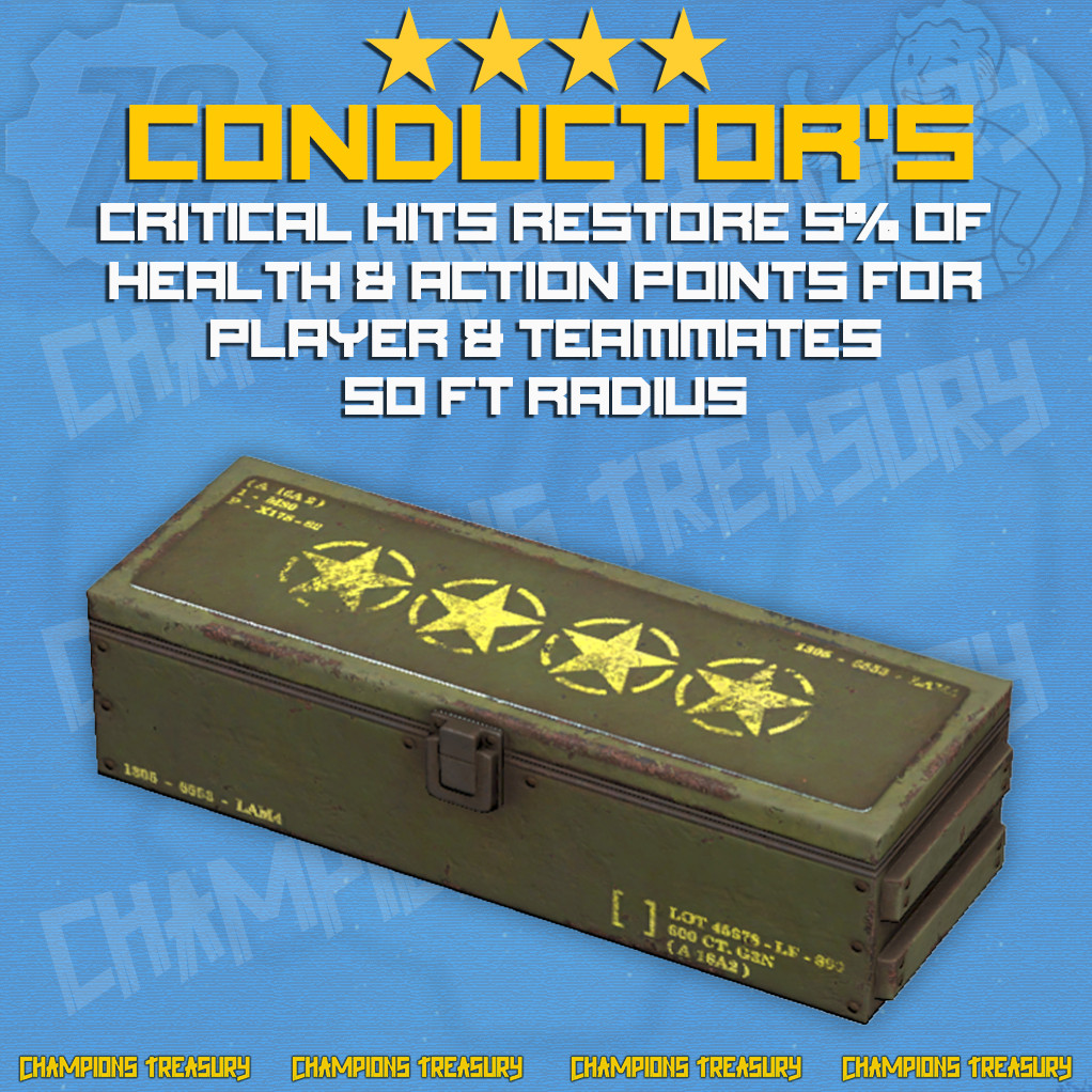 FALLOUT 76 PC ⭐⭐⭐⭐ x5 CONDUCTOR’S RAID MOD BOX [5 PCS]