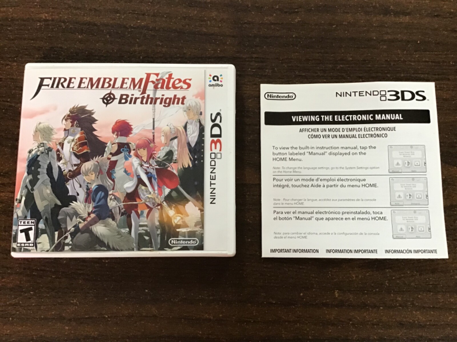 Nintendo 3DS FIRE EMBLEM Awakening Birthright POKEMON Moon Alpha Sap LOT NO GAME