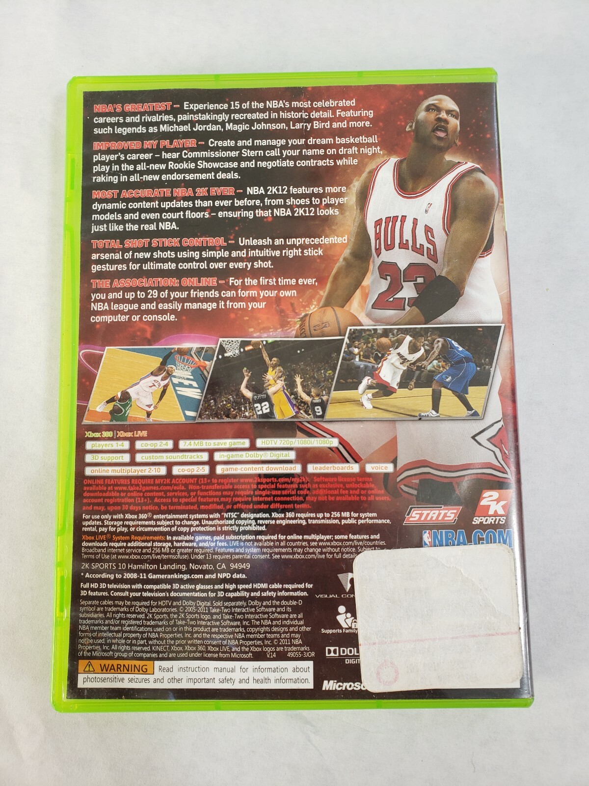 NBA 2K12 – Xbox 360 Game VERY GOOD FREE FAST SHIPPING JORDAN