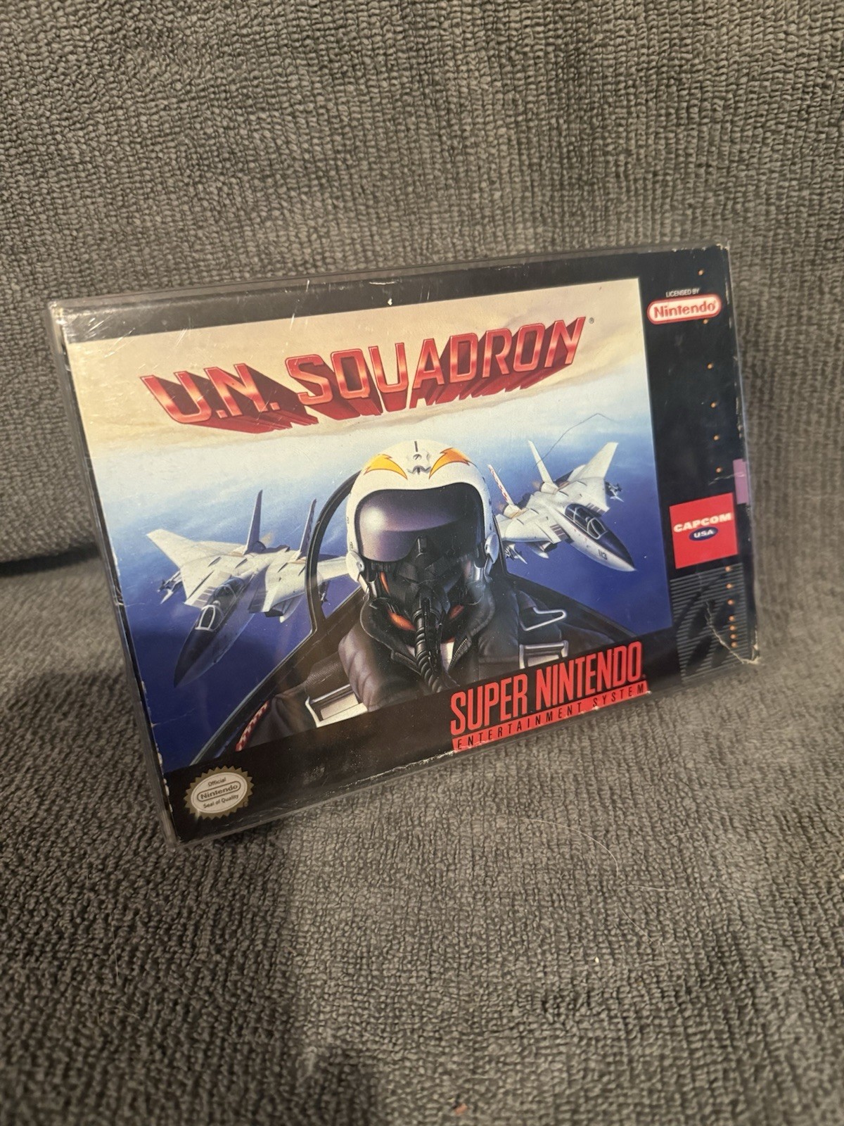 Un Squadron for Super Nintendo SNES Complete in Box With Manual,Promo Poster Etc