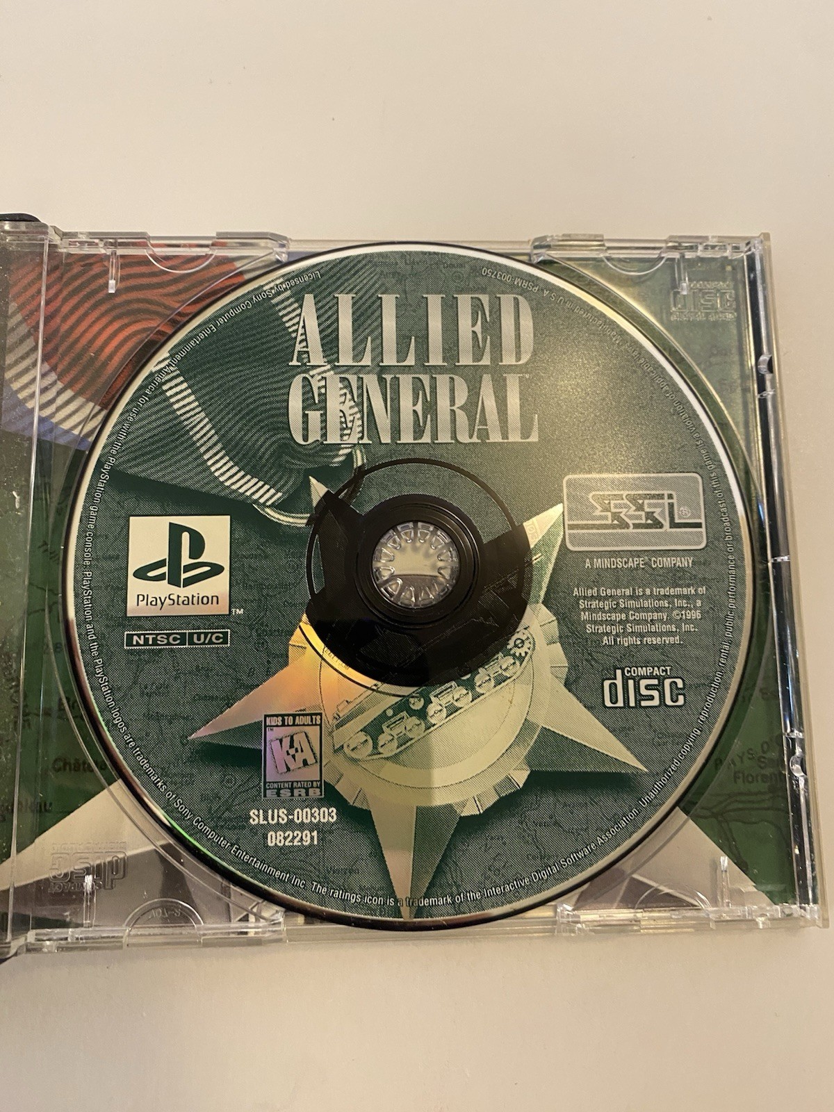 Allied General (Sony PlayStation 1, 1996) CiB Complete Reg Card Tested /Working