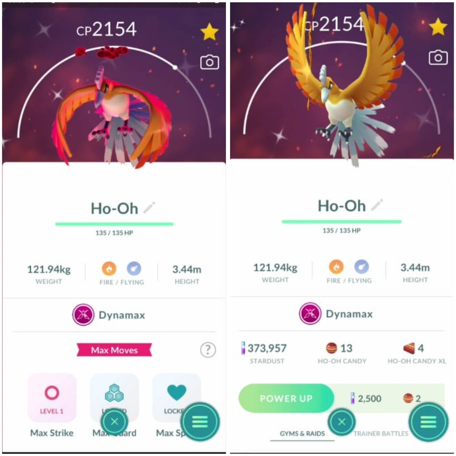 ✨ Shiny Ho-Oh Dynamax ✨ P T C have 80.000 stardust – Description