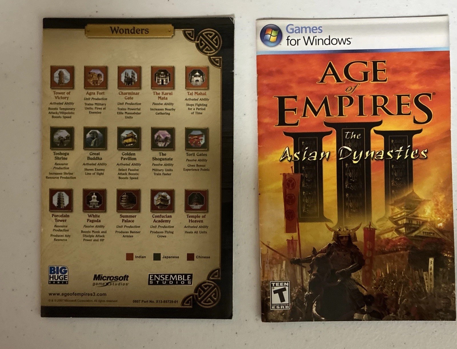 Age Of Empires 3 III The Asian Dynasties Expansion Pack Vintage Windows PC Game